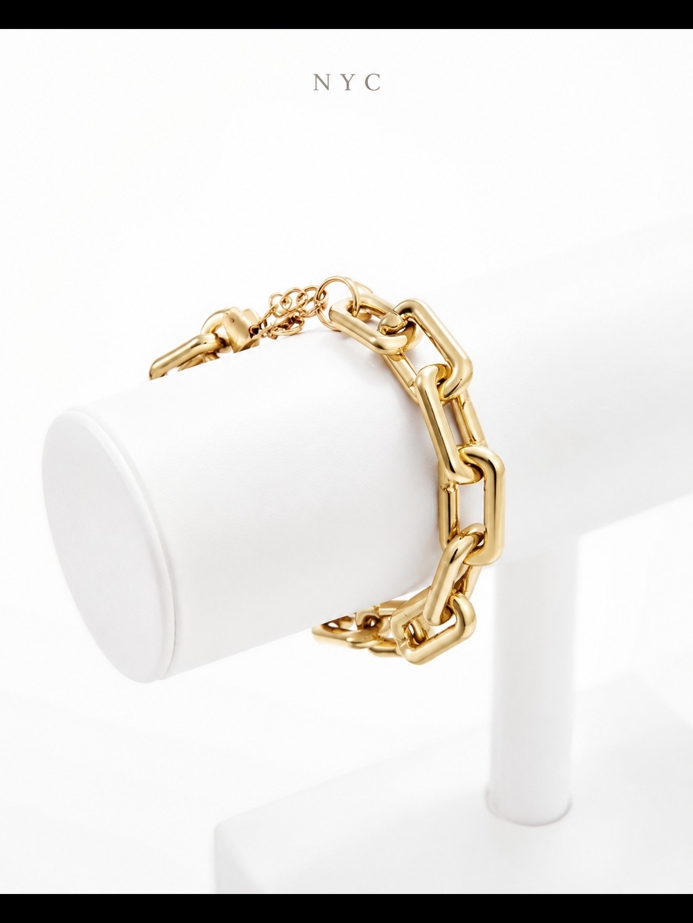 NYC Chunky Gold Link Bracelet